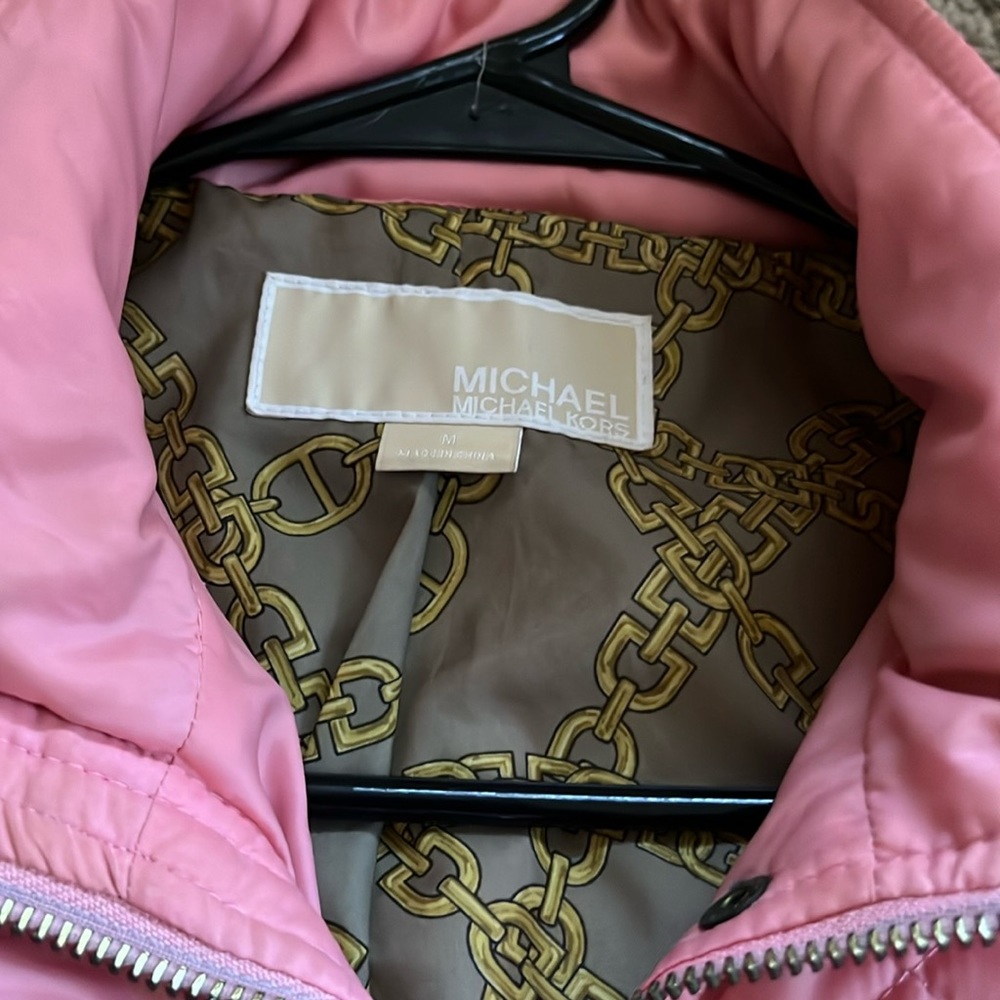 Pink women Micheal kor puffers jacket